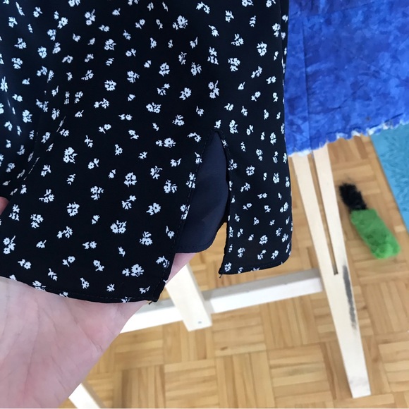 Oak + Fort navy and white print dress size large - Picture 13 of 15